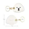 COLORFUL BLING Fruits Animals Cute GPS Airtag Keychain Finder Tracker with Key Ring Cover Leather Case Holder Apple AirTag-teddy view 3