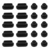 Create idea 10PCS Type-C Port Dust Plugs & 10PCS 3.5mm Headphone Plugs Silicone Protective Cover Waterproof Dustproof Stopper Cap for Laptop PC Black view 1