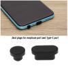 Create idea 10PCS Type-C Port Dust Plugs & 10PCS 3.5mm Headphone Plugs Silicone Protective Cover Waterproof Dustproof Stopper Cap for Laptop PC Black view 2