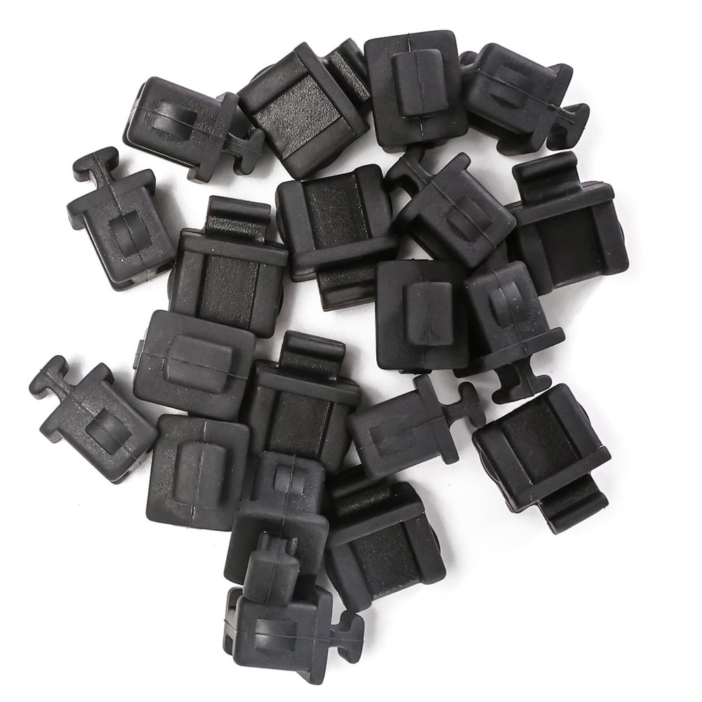 QSFPTEK 20pcs SFP Anti-Dust Cap Covers, SFP+ Port Protector, Fiber Optic Dust Caps, Durable Soft Silicone Protector for Switch, Network Cards, Router, Media Converters