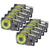 USUPERINK 10 Pack Compatible for XR-12FYW AR-12FYW XR12FYW Black on Fluo Yellow 12mm Label IT Tape Cartridge for KL-G2 KL-60 KL-100 KL-120 KL-750 KL-780 KL-7000 EZ Label Printer view 1