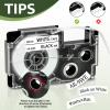 USUPERINK 40 Pack Compatible for XR-9WE XR-9WE2S Black on White 9mm Label IT Tape Cartridge for KL-G2 KL-60 KL-100 KL-120 KL-750 KL-780 KL-7000 EZ Label Printer view 4