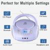WIITHINK Radio CD Player with Bluetooth,FM Radio,USB MP3 Playback,AUX-in,Headphone Jack,MP3 CDs Compatible,Portable CD Players for Home or Outdoor view 2