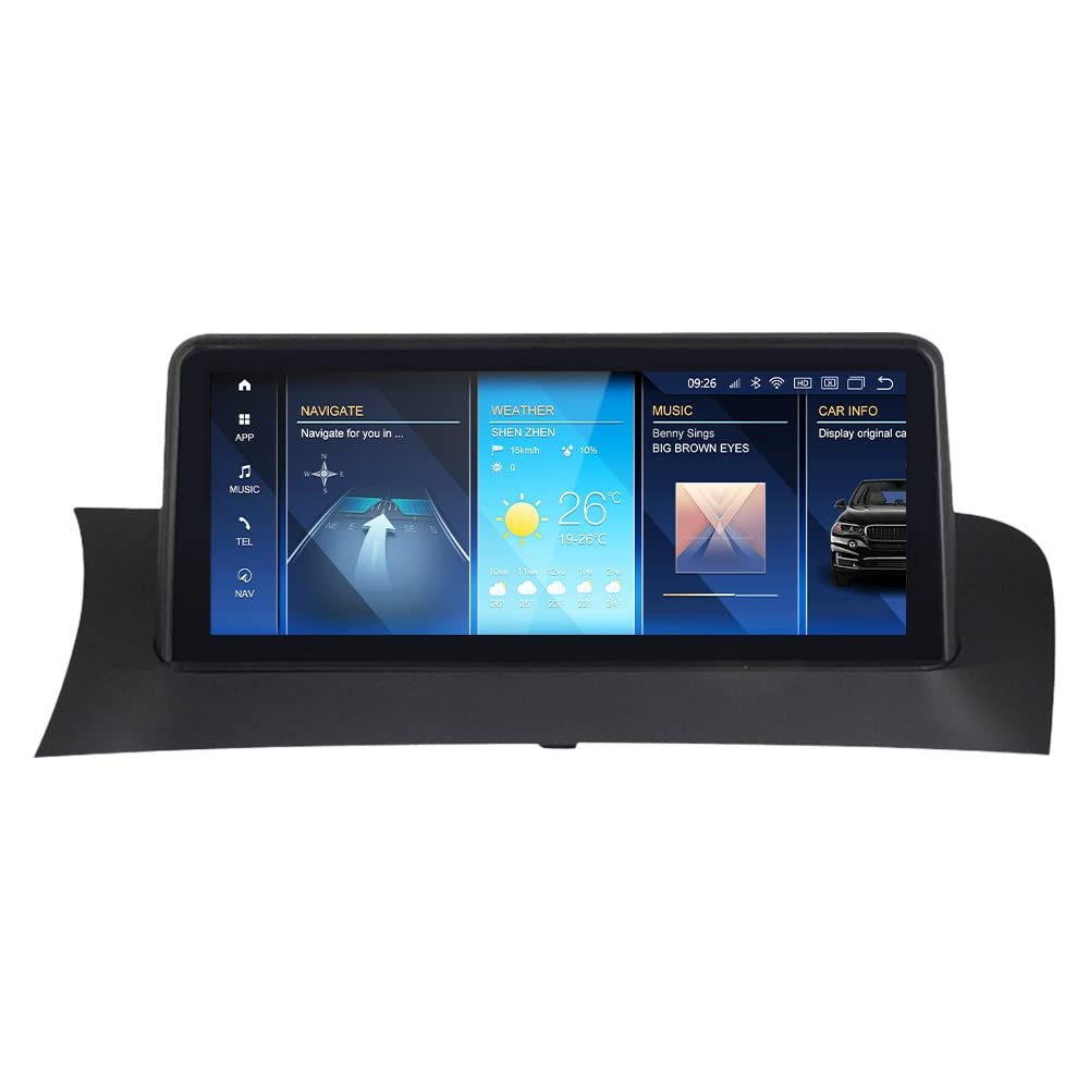 Android 12 Car Radio Stereo for BMW X3 F25 2011-2013 CIC System with 4-Pin LVDS, Biorunn 10.25 inch GPS Navi 8-Core Voice Control Wireless Car-Play Android Auto 4G Lite BT 8GB RAM 256GB ROM