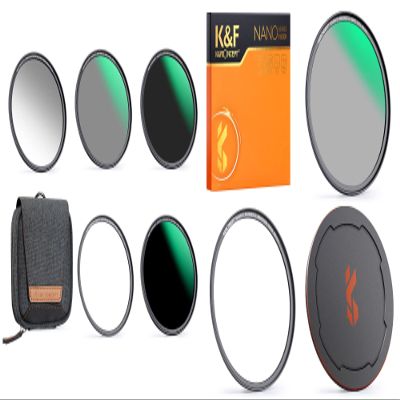 55mm Magnetic CPL+GND8+ND8+ND64+ND1000+Basic Ring Lens Filters Kit (6 Pcs) with 28 Muti-Layer Coatings