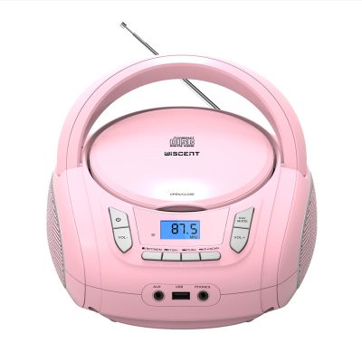 WIITHINK Portable CD Player Boombox with Bluetooth,FM Radio,USB MP3 Playback,AUX-in,Headphone Jack,CD-R/RW and MP3 CDs Compatible,Small CD Player for Home or Outdoor