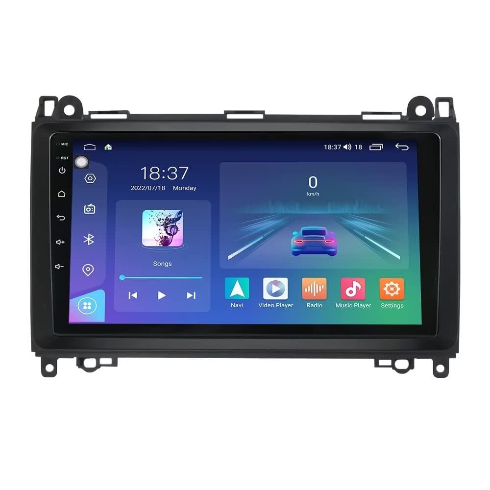 8+128GB 9" QLED Android 12 Car Stereo for Mercedes Benz B200 A B Class W169 W245 Viano Vito Sprinter W906 Upgrade Radio with GPS Navigation, Carplay & Android Auto, Voice Control