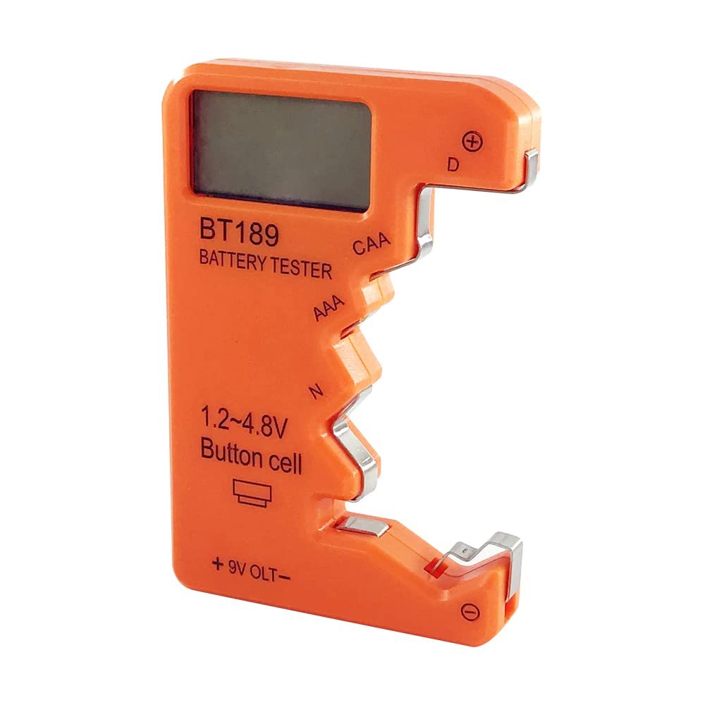 Digital Battery Tester LCD Display AA/AAA/9V/1.5V Button Cell Battery Capacity Check Detector Capacitance Diagnostic Tool