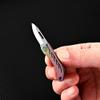 KUNSON Ultra Small Little Folding Pocket Titanium Knife, D2 Steel Blade Titanium Alloy Handle, Mini EDC Portable Knife, Ultra Durable and Lightweight (Titanium colorful) view 2