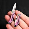 KUNSON Ultra Small Little Folding Pocket Titanium Knife, D2 Steel Blade Titanium Alloy Handle, Mini EDC Portable Knife, Ultra Durable and Lightweight (Titanium colorful) view 4