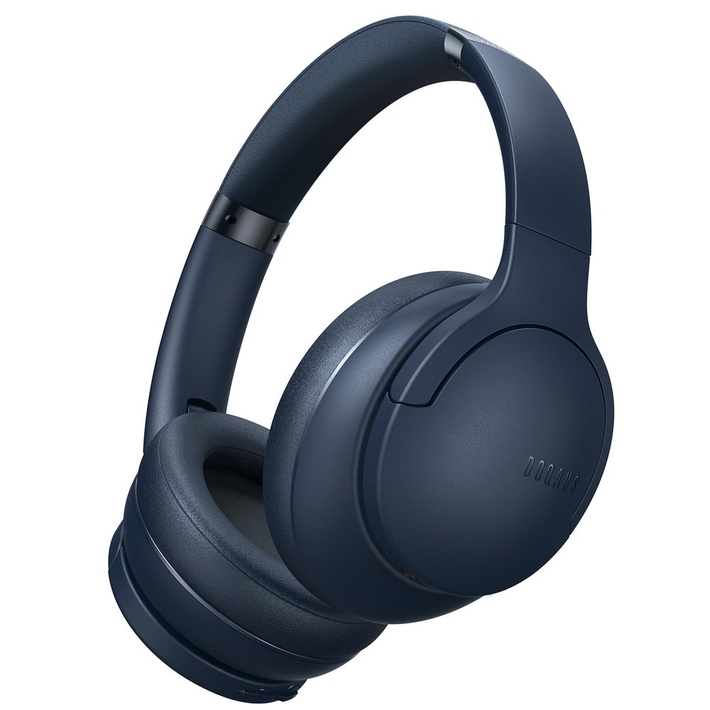 DOQAUS Over-Ear Bluetooth Headphones with 90-Hour Playtime, 3 Professional EQ Modes, HiFi Deep Bass & HD Mic for Extended Travel, Gym Workouts & Daily Use