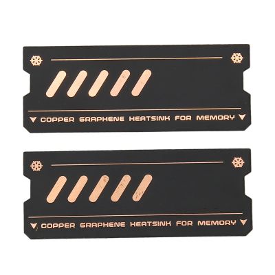 2pcs DDR5/DDR4 Cooling Heatsink Graphene Fast Conduction Stable Copper Heat Sink for DDR4 DDR5 Laptop Memory