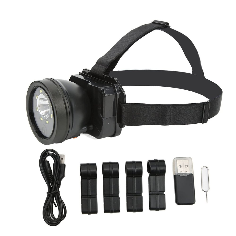 Pilipane Headlamp, Heads Mounted Action Camera 1080P HD Video Camcorder Led Headlamp Watertight Night Sight for Outdoor Camping Hunting, Running, Hiking, Fishing, Jogging