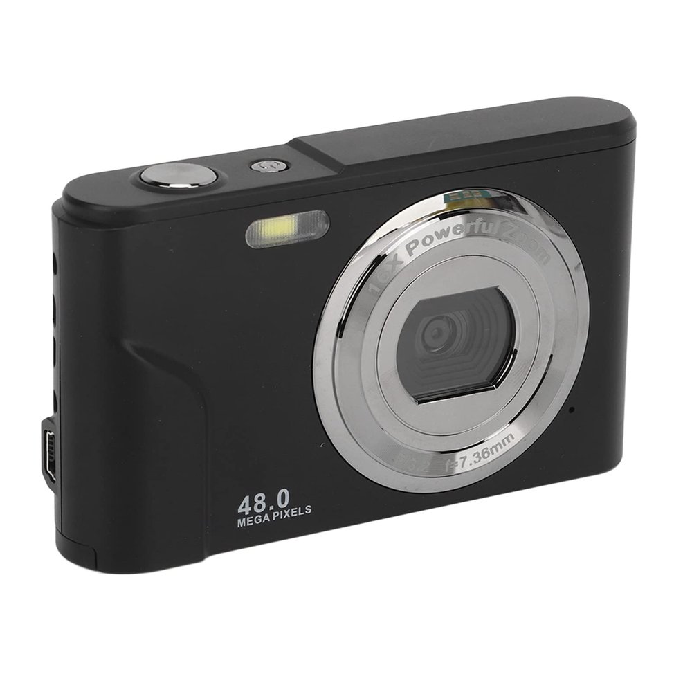 Digital Camera, 1080P 2.4 Inch Display Camera, 16X Zoom Compact Point and Shoot Camera, 48MP Vlogging Camera for Recording Photography, Rechargeable for Teens, Kids