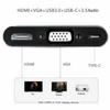 Type C to HDMI/VGA/USB 3.0/3.5mm Audio/USB-C PD Port 5 in1 Adapter Converter Hub Accessory view 2