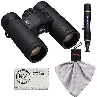 Nikon 8x30 Monarch M7 Binoculars Bundle with Cleaning Lens Pen + Spudz Microfiber Cleaning Cloth + Microfiber Cleaning Cloth (4 Items)