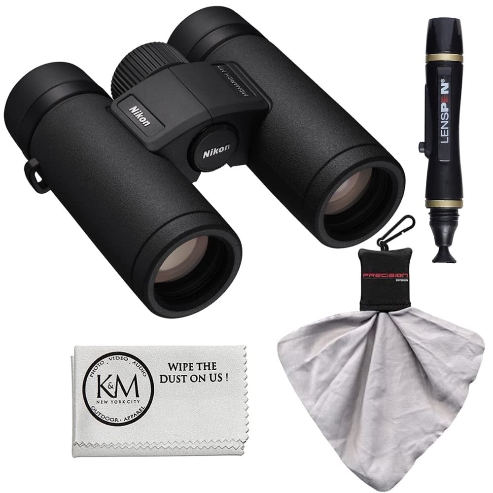 Nikon 8x30 Monarch M7 Binoculars Bundle with Cleaning Lens Pen + Spudz Microfiber Cleaning Cloth + Microfiber Cleaning Cloth (4 Items)