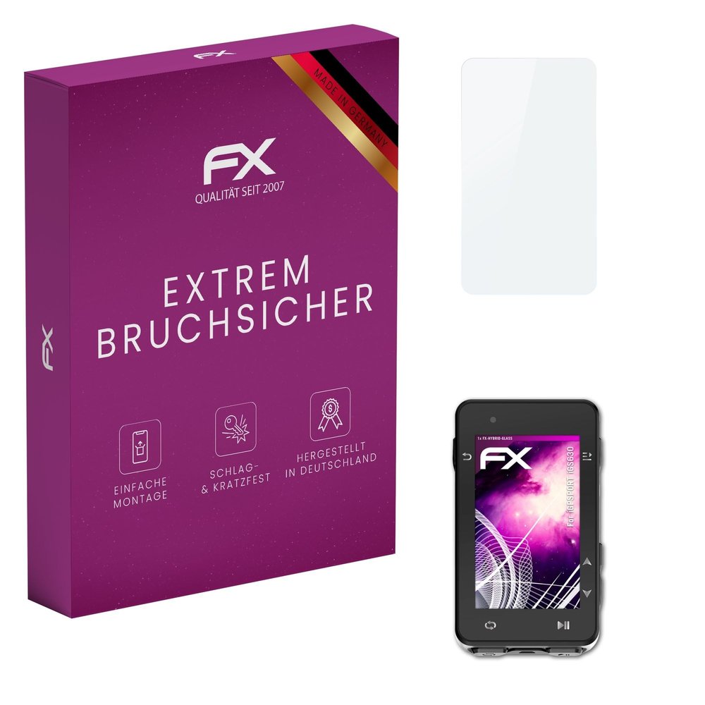 atFoliX Plastic Glass Protective Film compatible with iGPSPORT iGS630, 9H Hybrid-Glass FX Screen Protector