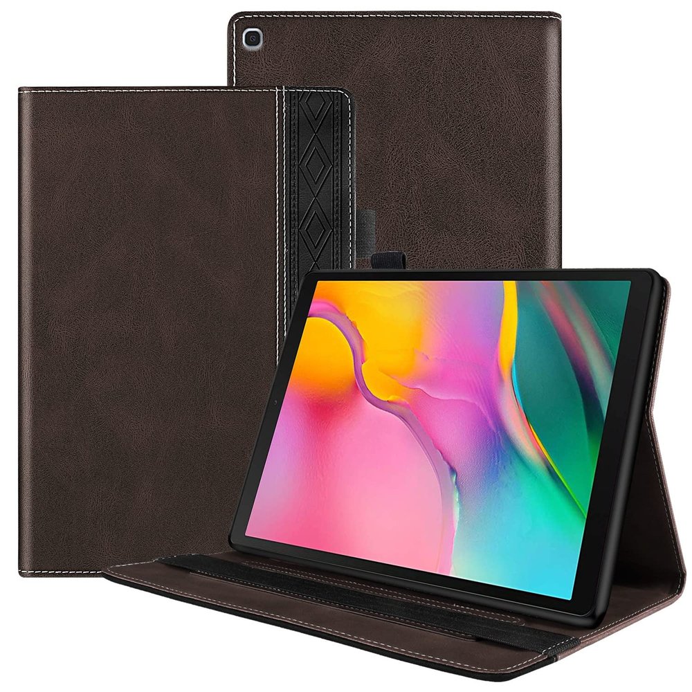Case Cover Compatible With Samsung Galaxy Tab A 10.1 Inch Tablet 2019 SM-T510 & T515 PU Leather Case Protect Case Adjustable Fixing Strap Bracket Card Slot Shockproof Tablet PC Case Tablet Cover ( Col