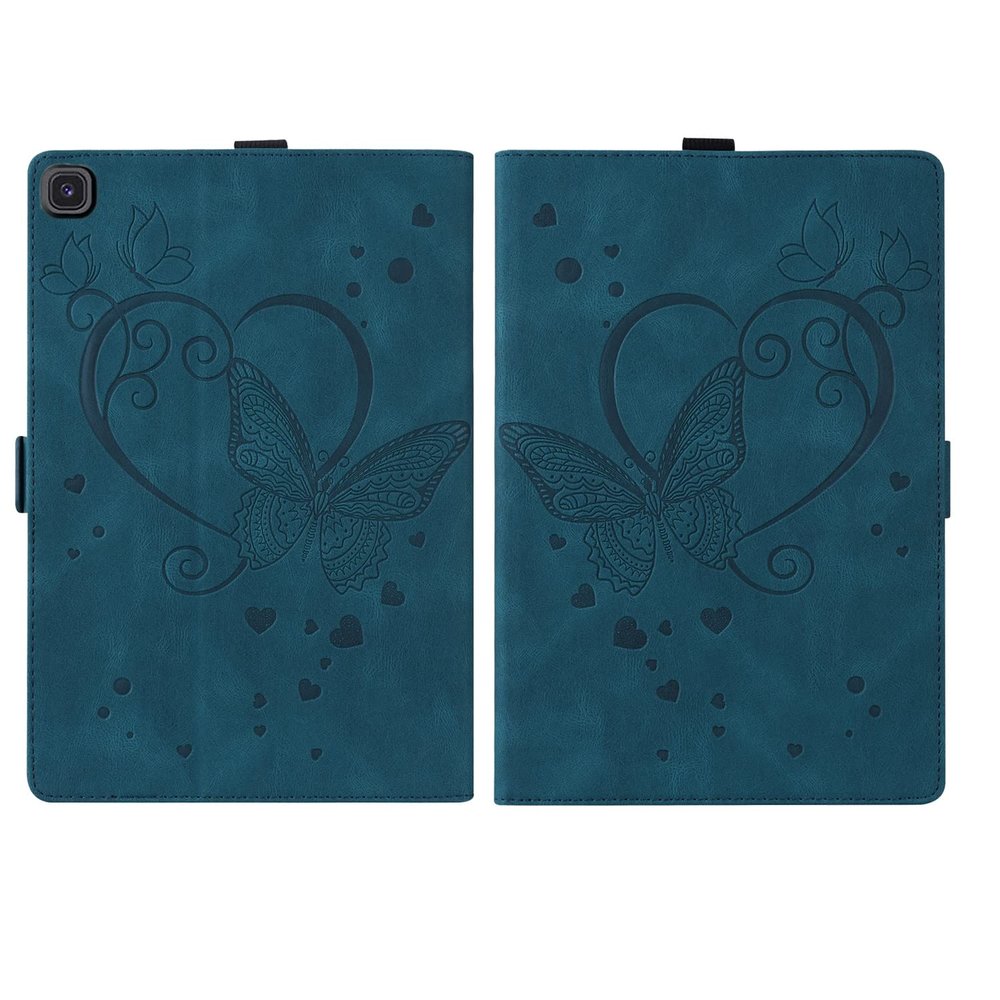 Case Cover Compatible with Samsung Galaxy Tab A 8.0" 2019 SM-T295/T290/T297 Butterfly Embossed Folding Stand Protective Cover Shockproof PU Leather Flip Case Card Slot Tablet PC Case Tablet Cover ( Co