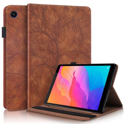 SGTD Case Cover Compatible with Huawei MatePad T8 case 2020 (8.0 Inch) PU Leather Case Flip Wallet Protective Cover Tree of Life Tablet Case Card Slot Tablet PC Cover Tablet Cover (Color : Brown)