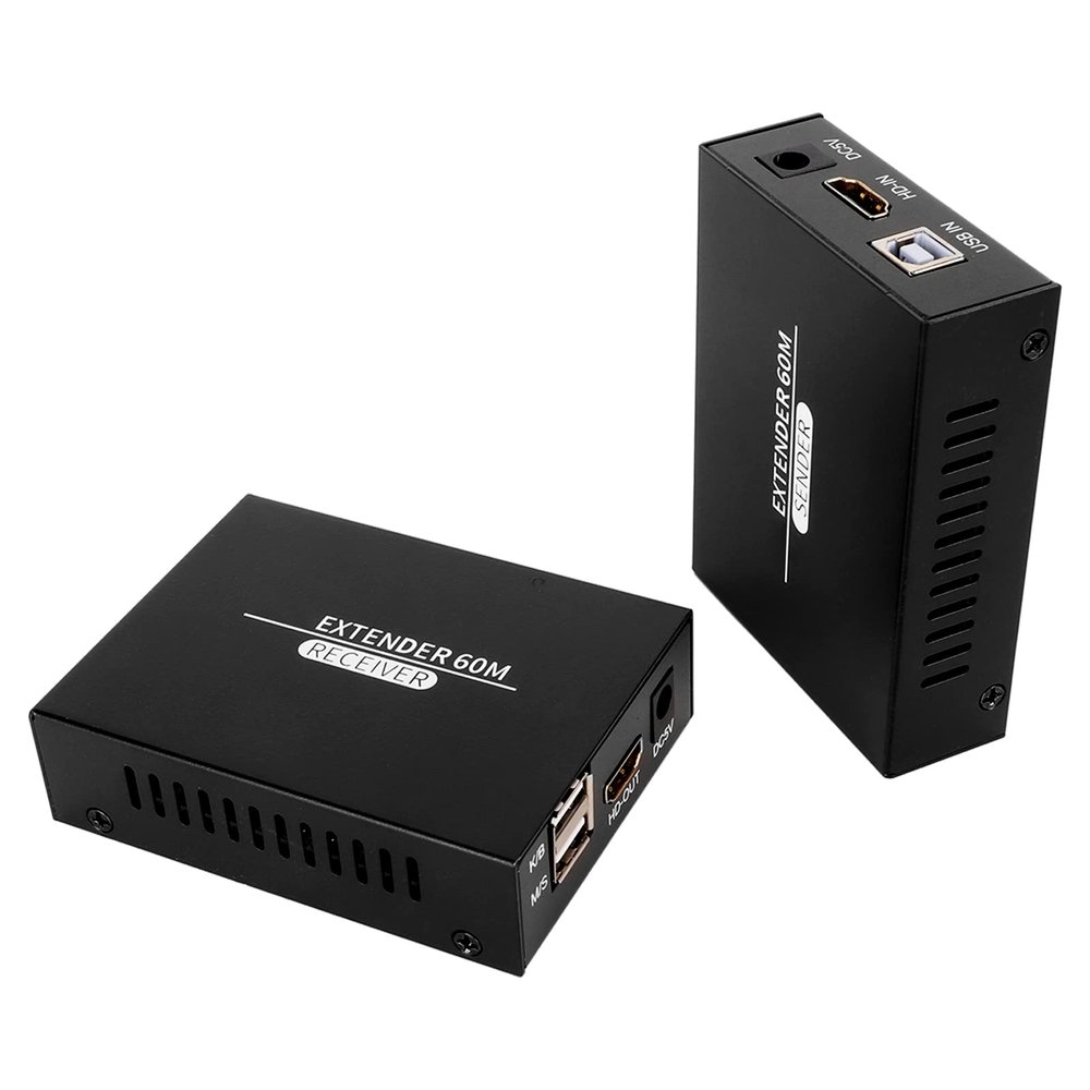 HDMI USB KVM Extender, 197ft 60Hz Function HD KVM Extender Keyboard & Mouse Remote