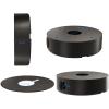 ENS Custom Drilling Junction Box for Security Cameras - Aluminum Enclosure - Dome/Turret/Bullet/Fisheye Cameras Base, 2 Side and 1 Bottom 3/4" Holes - Black, 5.9" Diameter, 8 Pack view 2