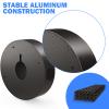 ENS Custom Drilling Junction Box for Security Cameras - Aluminum Enclosure - Dome/Turret/Bullet/Fisheye Cameras Base, 2 Side and 1 Bottom 3/4" Holes - Black, 5.9" Diameter, 8 Pack view 4