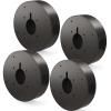ENS Custom Drilling Junction Box for Security Cameras - Aluminum Enclosure - Dome/Turret/Bullet/Fisheye Cameras Base, 2 Side and 1 Bottom 3/4" Holes - Black, 5.9" Diameter, 4 Pack view 1