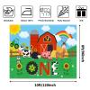 Avezano Farm Backdrop for Birthday Party Farm Barn 1st Birthday Party Decorations Farm Animals Theme First Birthday Photography Background Supplies Farm Cow Horse One Year Birthday Banner (10x8ft) view 2