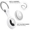 Apple AirTag Case 4 Pack, Anti-Lost Holder with Keychain, Anti-Scratch Protective Cover (White) view 2