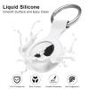 Apple AirTag Case 4 Pack, Anti-Lost Holder with Keychain, Anti-Scratch Protective Cover (White) view 3