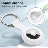 Apple AirTag Case 4 Pack, Anti-Lost Holder with Keychain, Anti-Scratch Protective Cover (White) view 4