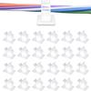 Viaky 30 Pcs Clear Cable Clips Self Adhesive Backed Nylon Adjustable Wire Management Transparent Drop Wire Holder for 0.5 Inch (12.5mm) Cables view 1
