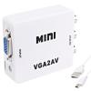 XMSJSIY VGA to AV RCA Composite Converter Adapter Box with USB Power Cable HD 1080P Audio Video Converter PC to TV Set Top Box view 1