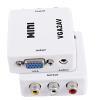 XMSJSIY VGA to AV RCA Composite Converter Adapter Box with USB Power Cable HD 1080P Audio Video Converter PC to TV Set Top Box view 3