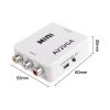 XMSJSIY AV RCA to VGA Adapter Audio Video Converter,Composite AV to VGA +3.5mm TV Video Playing Adapter 1080p with USB Power Cable VCD DVD Projector TV Set Top Box view 2