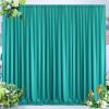 10ftx20ft Turquoise Wrinkle-Free Backdrop Drapes, Turquoise Polyester Background Curtains Backdrop Decorations for Party view 4