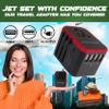 CACTECHS International Universal Travel Adapter Worldwide 4 USB 1 Type C Travel Charger, EU UK European Travel Plug Adapter Europe Power Outlet Converter, Travel Essentials Accessories - Red view 2