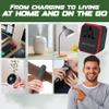 CACTECHS International Universal Travel Adapter Worldwide 4 USB 1 Type C Travel Charger, EU UK European Travel Plug Adapter Europe Power Outlet Converter, Travel Essentials Accessories - Red view 3