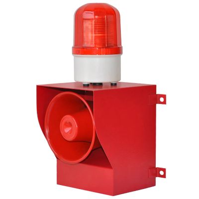 Y DIANS S Alarm Siren Outdoor 130dB Industrial LED Siren Strobe IP65 Waterproof 45W Security Siren Alarm for Noisy Environment Emergency Sirens AC220V