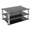 KGUSS Mini Audio Component Rack Black Acrylic 2-Layer Rack Aluminium Holders Small Desktop Rack for HiFi Audio Equipment dac Amplifier Amp (Black) view 1