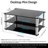 KGUSS Mini Audio Component Rack Black Acrylic 2-Layer Rack Aluminium Holders Small Desktop Rack for HiFi Audio Equipment dac Amplifier Amp (Black) view 2