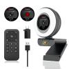 Angetube Webcam, 2K Streaming Webcam with Ring Light, HDR Laptop Camera with Remote and 1080P Webcam with Light view 2