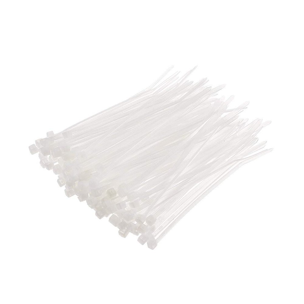 LJFMDLN 1000pcs Cable Zip Ties 100mmx3mm Self-Locking Nylon Tie Wraps White Single-use Locking Flexible Cable Tie
