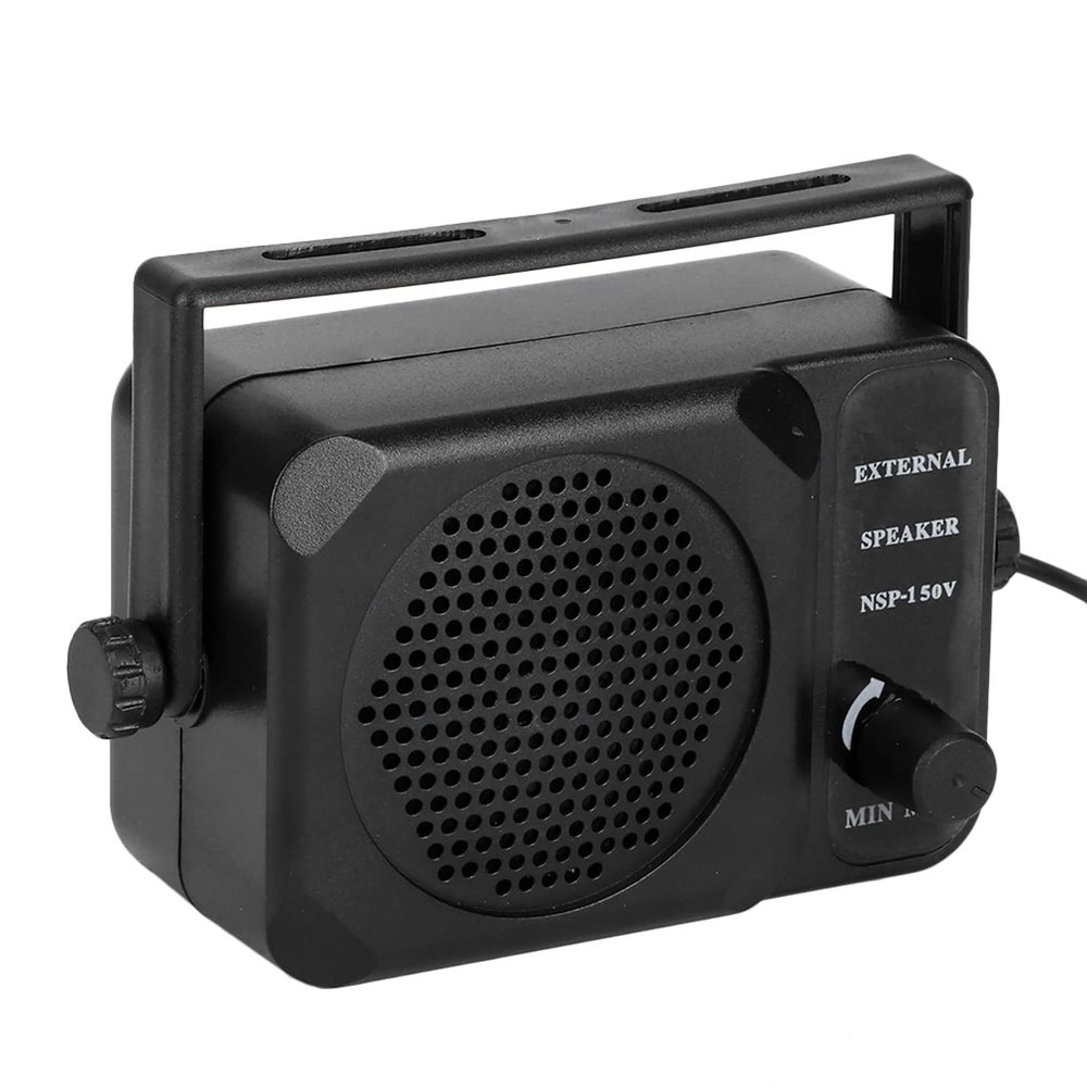 KIMISS CB Radio Speaker, 3.5mm Car External Speaker Mini CB External Speaker NSP150V 2Way Radio CB HF VHF UHF Transceiver Car Accessory