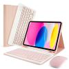 SOPPY Bluetooth Keyboard Case with Mouse for iPad 11th Gen. (A16) 11-inch 2025, 10th Generation 10.9 inch 2022, Detachable Protective Cover, with Built-in Pen Holder, USB-C Rechargeable, Pink view 1