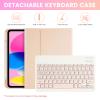 SOPPY Bluetooth Keyboard Case with Mouse for iPad 11th Gen. (A16) 11-inch 2025, 10th Generation 10.9 inch 2022, Detachable Protective Cover, with Built-in Pen Holder, USB-C Rechargeable, Pink view 3