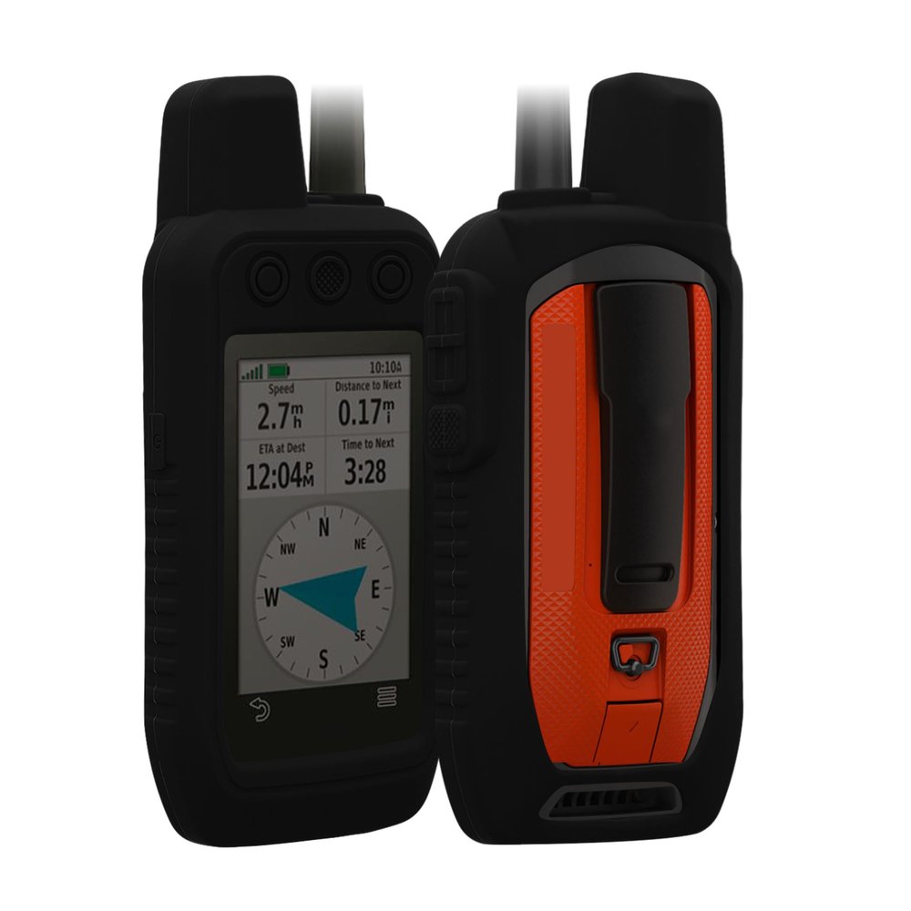 kwmobile Case Compatible with Garmin Alpha 300 / Alpha 200 - GPS Handset Navigation System Soft Silicone Skin Protective Cover - Black Matte
