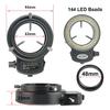 144 LED Microscope Adjustable Ring Light 63mm Installation Interface Stereo Microscope Ring Lamp view 3